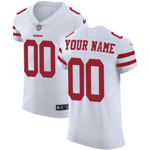 Men's San Francisco 49ers White Vapor Untouchable Custom Elite NFL Stitched Jersey